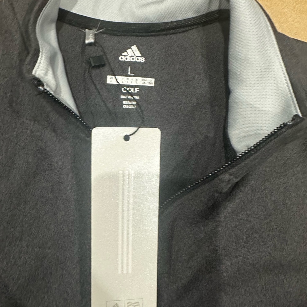 Adidas Womans’ Golf Full-Zip Fashion Club Vest, A272 Dark Slate, Large, NWT - Picture 3 of 4